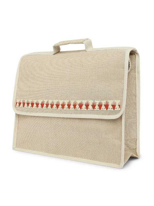 Jute Fabric Lining Laptop Bag