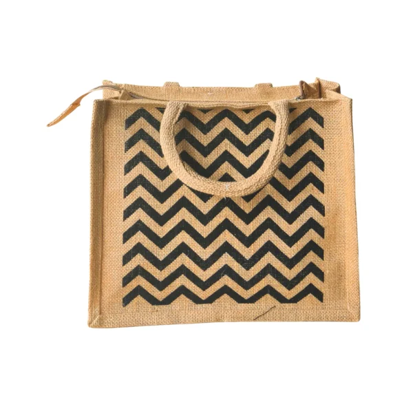 Simple Printed Jute Tiffin Bag